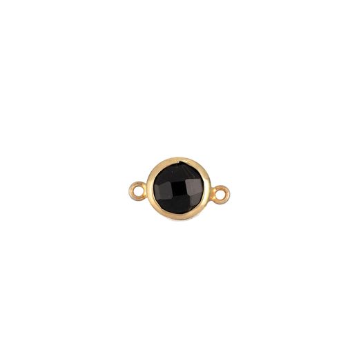 Colgante Entrepieza Plata Dorada Mujer MOM0023DOOX Piedra Mineral Onix Negro
