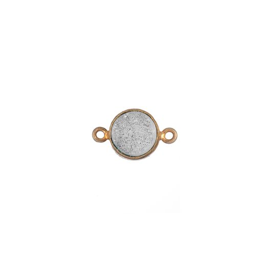 Colgante Entrepieza Plata Dorada Mujer MOM0024DODB Piedra Mineral Drusa Blanco