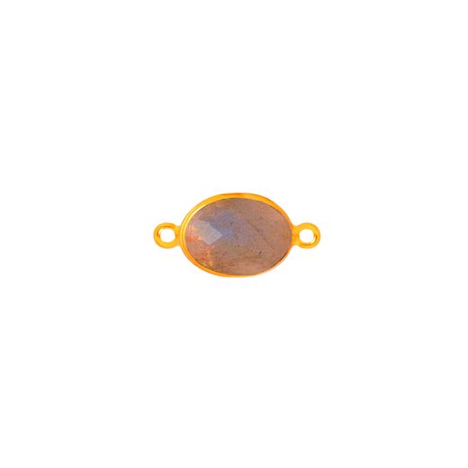 Colgante Entrepieza Plata Dorada Mujer MOM0025DOLA Piedra Mineral Labradorita