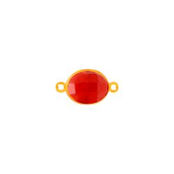 Colgante Entrepieza Plata Dorada Mujer MOM0025DORU Piedra Mineral Rubí