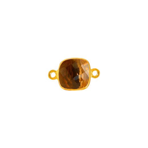 Colgante Entrepieza Plata Dorada Mujer MOM0026DOCH Piedra Mineral Cuarzo Ahumado