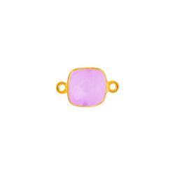 Colgante Entrepieza Plata Dorada Mujer MOM0026DOCR Piedra Mineral Cuarzo Rosa