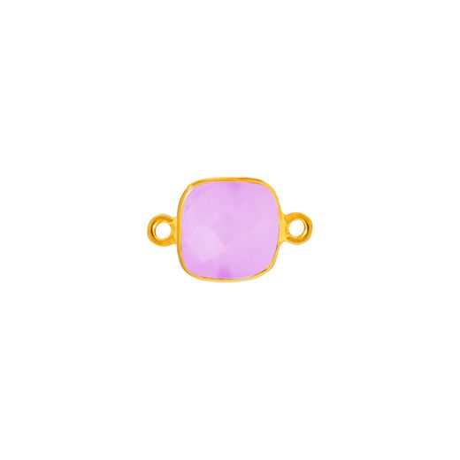 Colgante Entrepieza Plata Dorada Mujer MOM0026DOCR Piedra Mineral Cuarzo Rosa