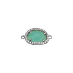 Colgante Entrepieza Plata Mujer MOM0002RHCA Piedra Mineral Calcedonia