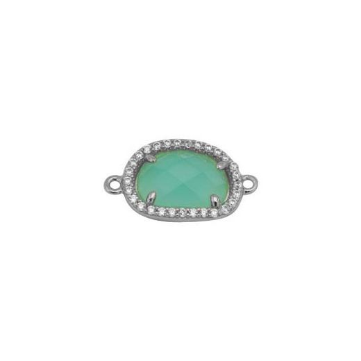Colgante Entrepieza Plata Mujer MOM0002RHCA Piedra Mineral Calcedonia