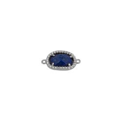 Colgante Entrepieza Plata Mujer MOM0003RHLP Piedra Mineral Lapislázuli & Circonitas