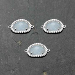 Colgante Entrepieza Plata Mujer MOM0003RUCB Piedra Mineral Calcedonia Azul & Circonitas (1) Unidad