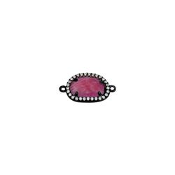 Colgante Entrepieza Plata Mujer MOM0003RURU Piedra Mineral Rubí & Circonitas