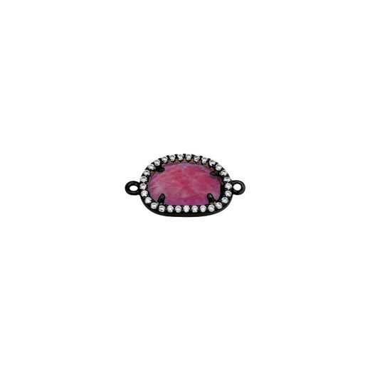 Colgante Entrepieza Plata Mujer MOM0003RURU Piedra Mineral Rubí & Circonitas