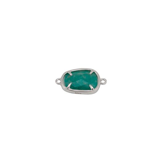 Colgante Entrepieza Plata Mujer MOM0005RHAZ Piedra Mineral Amazonita