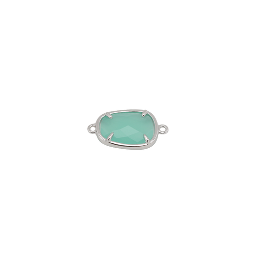 Colgante Entrepieza Plata Mujer MOM0005RHCA Piedra Mineral Calcedonia