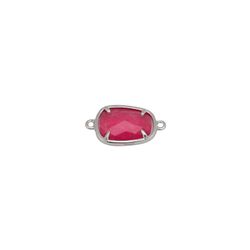Colgante Entrepieza Plata Mujer MOM0005RHRU Piedra Mineral Rubí
