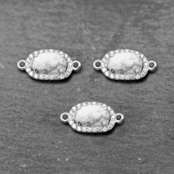 Colgante Entrepieza Plata Mujer MOM0007RHAD Piedra Mineral Agata Dendrítica