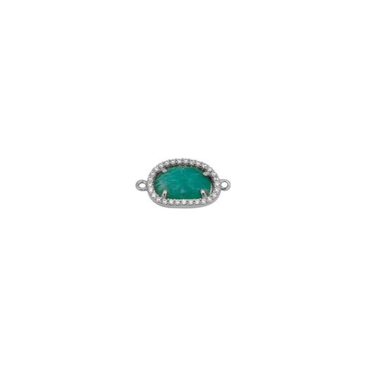 Colgante Entrepieza Plata Mujer MOM0007RHAZ Piedra Mineral Amazonita