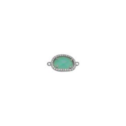 Colgante Entrepieza Plata Mujer MOM0007RHCA Piedra Mineral Calcedonia