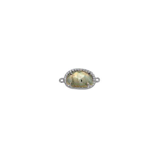 Colgante Entrepieza Plata Mujer MOM0007RHLA Piedra Mineral Labradorita