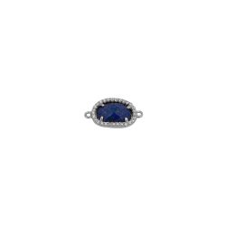 Colgante Entrepieza Plata Mujer MOM0007RHLP Piedra Mineral Lapislázuli