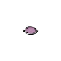 Colgante Entrepieza Plata Mujer MOM0007RUCR Piedra Mineral Cuarzo Rosa
