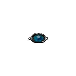 Colgante Entrepieza Plata Mujer MOM0007RUGB Piedra Mineral Glass Blue