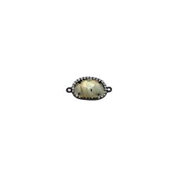 Colgante Entrepieza Plata Mujer MOM0007RULA Piedra Mineral Labradorita