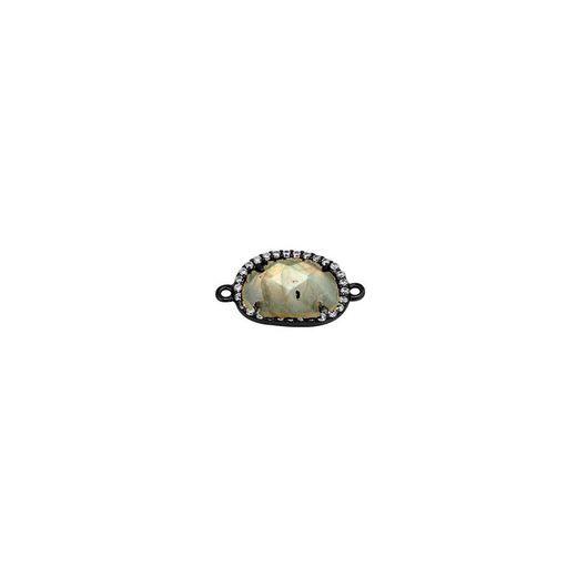 Colgante Entrepieza Plata Mujer MOM0007RULA Piedra Mineral Labradorita