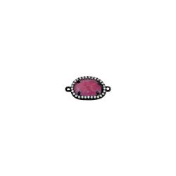 Colgante Entrepieza Plata Mujer MOM0007RURU Piedra Mineral Rubí