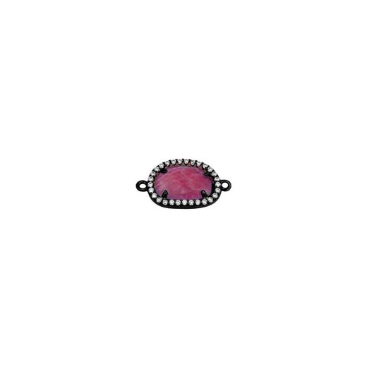 Colgante Entrepieza Plata Mujer MOM0007RURU Piedra Mineral Rubí