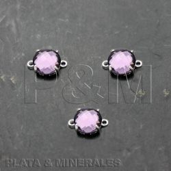Colgante Entrepieza Plata Mujer MOM0008RHAM Piedra Mineral Amatista
