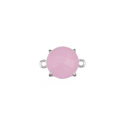 Colgante Entrepieza Plata Mujer MOM0008RHCR Piedra Mineral Cuarzo Rosa