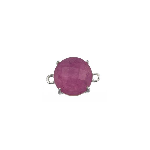 Colgante Entrepieza Plata Mujer MOM0008RHRU Piedra Mineral Rubí