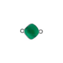 Colgante Entrepieza Plata Mujer MOM0010PLOV Piedra Mineral Onix Verde
