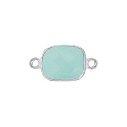 Colgante Entrepieza Plata Mujer MOM0012PLCB Piedra Mineral Calcedonia Azul