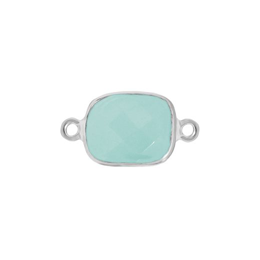 Colgante Entrepieza Plata Mujer MOM0012PLCB Piedra Mineral Calcedonia Azul