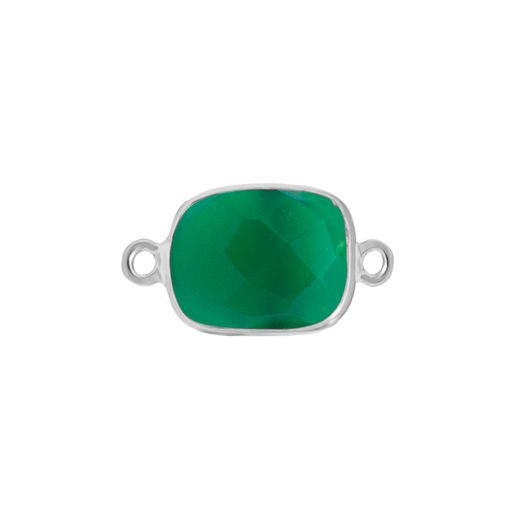 Colgante Entrepieza Plata Mujer MOM0012PLOV Piedra Mineral Onix Verde