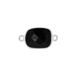 Colgante Entrepieza Plata Mujer MOM0012PLOX Piedra Mineral Onix Negro