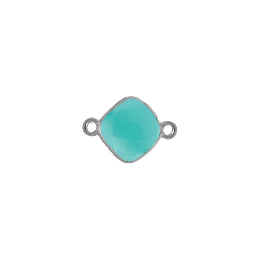 Colgante Entrepieza Plata Mujer MOM0014PLCB Piedra Mineral Calcedonia Azul