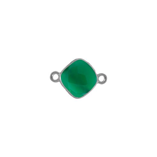Colgante Entrepieza Plata Mujer MOM0014PLOV Piedra Mineral Onix Verde