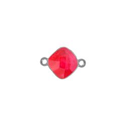 Colgante Entrepieza Plata Mujer MOM0014PLRU Piedra Mineral Rubí