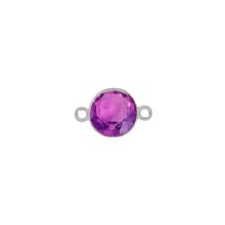 Colgante Entrepieza Plata Mujer MOM0015PLAM Piedra Mineral Amatista