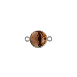Colgante Entrepieza Plata Mujer MOM0015PLCH Piedra Mineral Cuarzo Ahumado