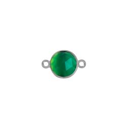Colgante Entrepieza Plata Mujer MOM0015PLOV Piedra Mineral Onix Verde