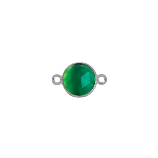 Colgante Entrepieza Plata Mujer MOM0015PLOV Piedra Mineral Onix Verde