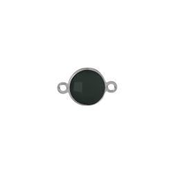 Colgante Entrepieza Plata Mujer MOM0015PLOX Piedra Mineral Onix Negro