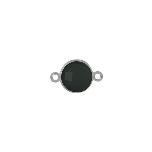 Colgante Entrepieza Plata Mujer MOM0015PLOX Piedra Mineral Onix Negro