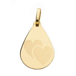 Colgante Gota Corazones 18kts 21x14mm 16198