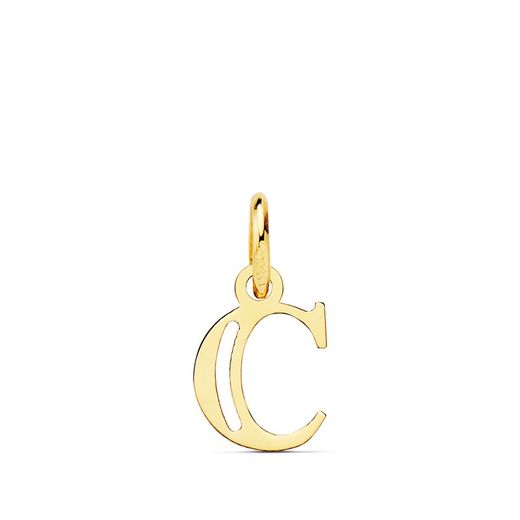 18kts Gold Letter C Pendant 16222-C