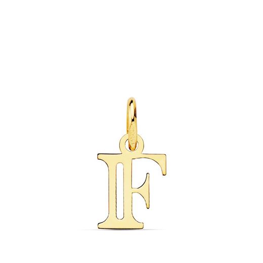 18kts Gold Letter F Pendant 16222-F