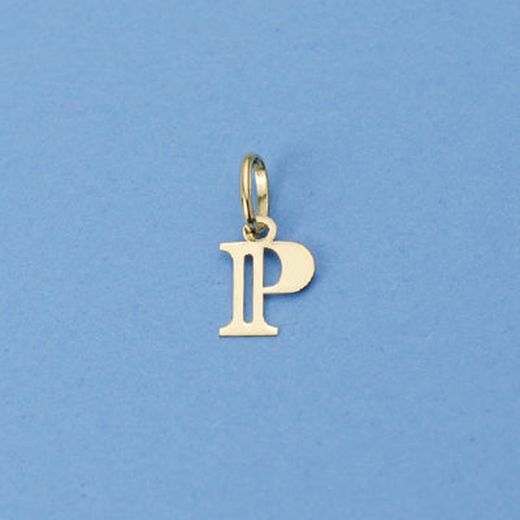 18kt Gold Buchstabe P Anhänger 16221-P
