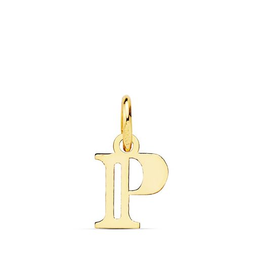 18kts Gold Letter P Pendant 16222-P