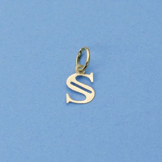 18kt Gold Buchstabe S Anhänger 16221-S